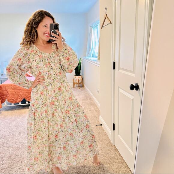 THE GREAT. Dresses & Skirts - NWT THE GREAT. Floral Gray Pink Cotton Maxi Dress Large 3